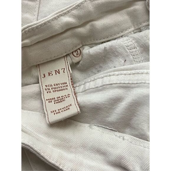 Jen7 by 7 For All Mankind White Cropped Jeans Size 2 - Picture 4 of 4